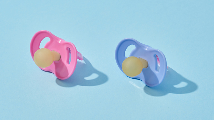 how to have a boy or a girl, gender selection, pink and blue pacifiers