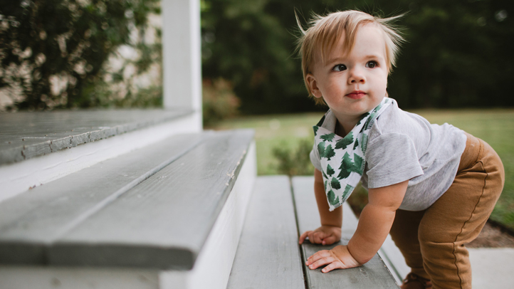 when can babies and toddlers learn how to go up and down stairs?